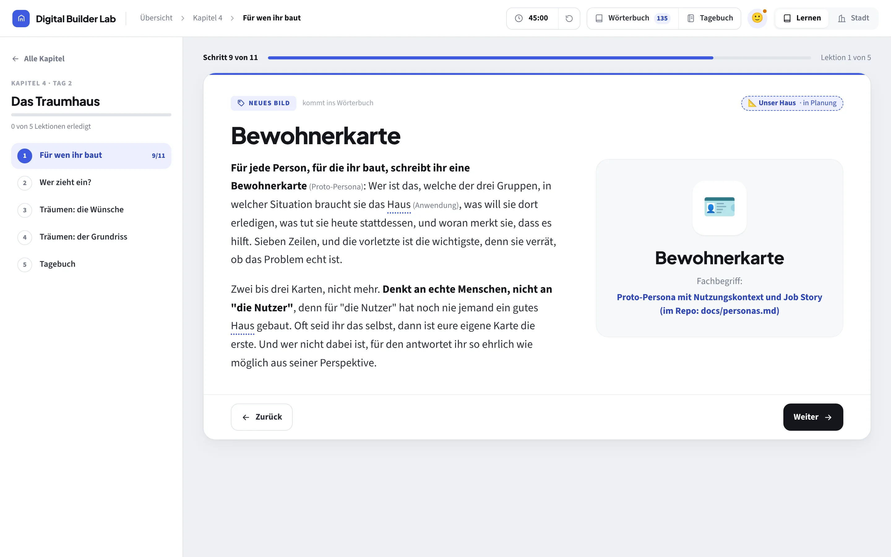 Screenshot of the Digital Builder Lab platform: A picture